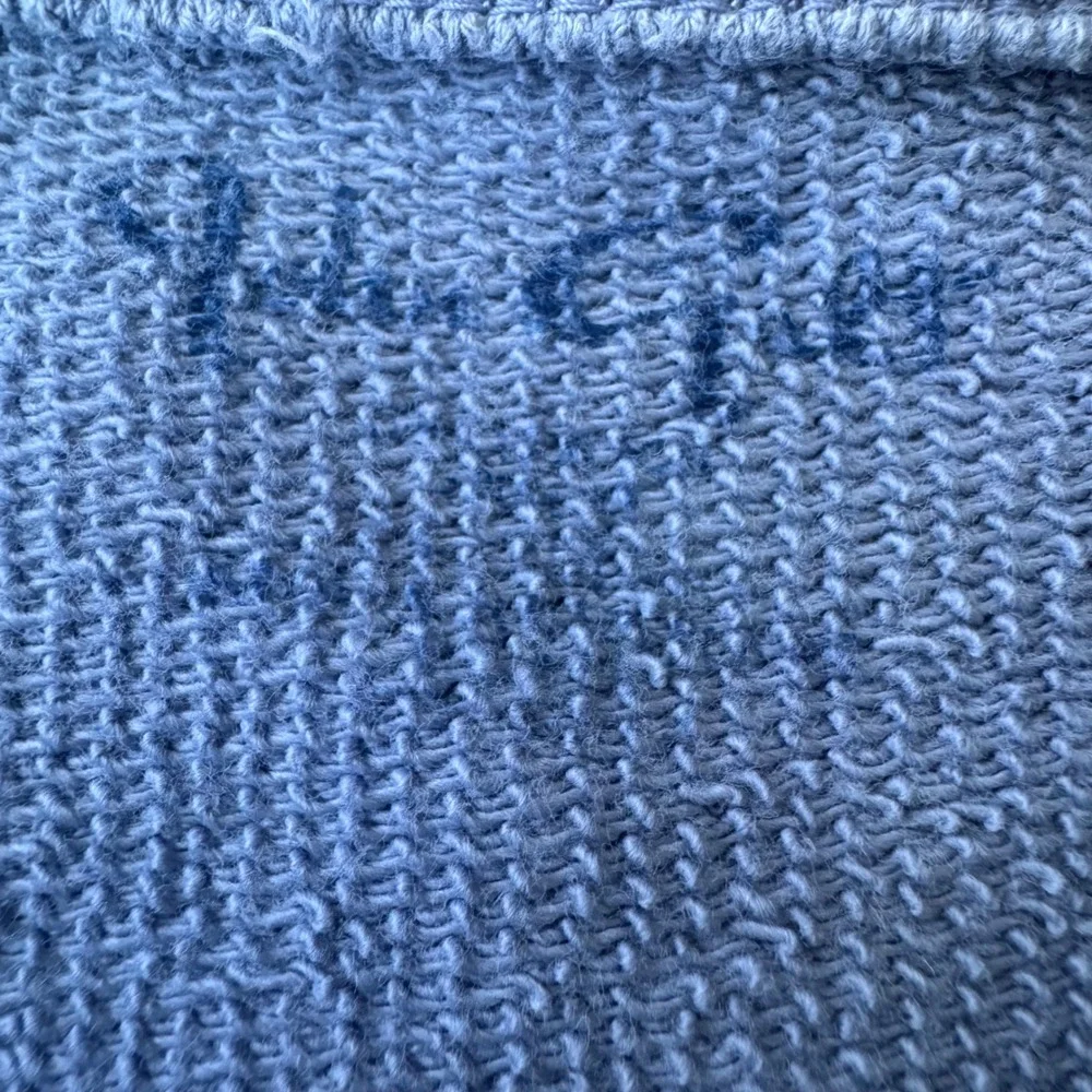 Vintage style Newport Graphic Sweatshirt faded Blue relaxed fit crewneck medium